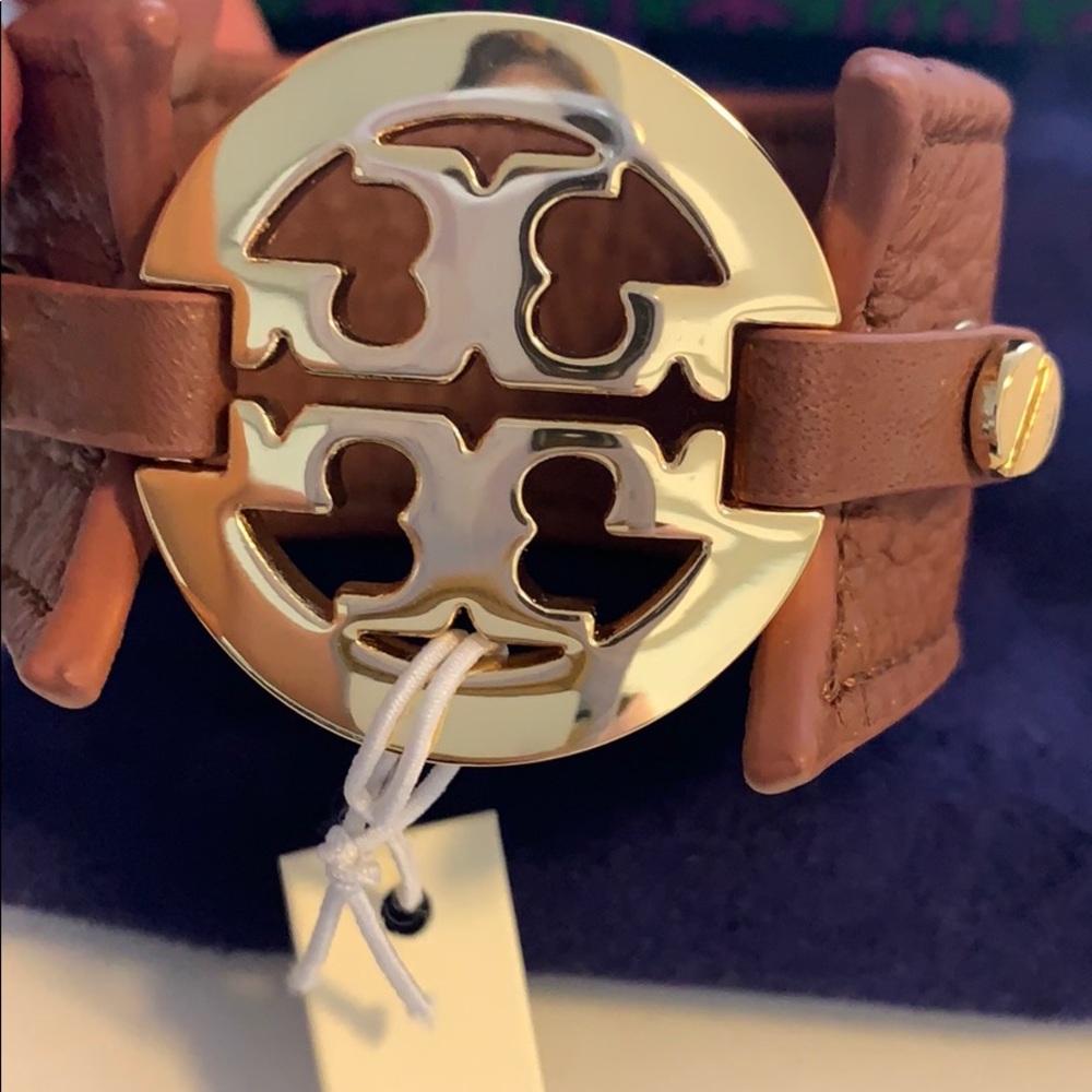 Tory Burch logo double snap cuff